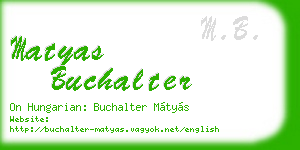 matyas buchalter business card